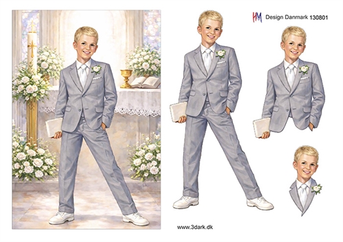 3D Konfirmationsdreng i kirke A5